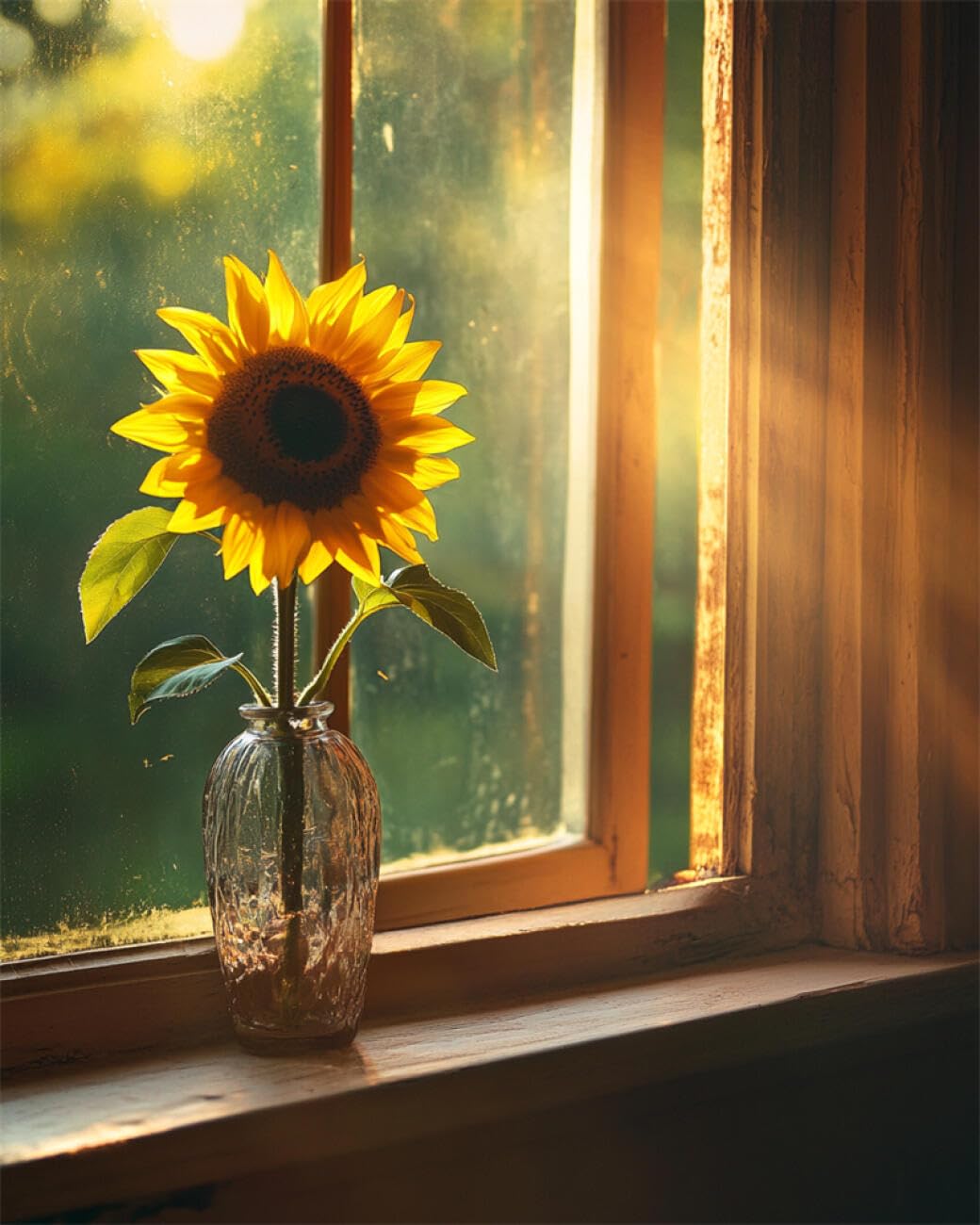RKFLGEW 14CT Cross-Stitch Counted Kits Sunflowers in A Vase DIY Embroidery for Adults Beginner Needlework Kit with Patterns Needlepoint Art 40x50cm