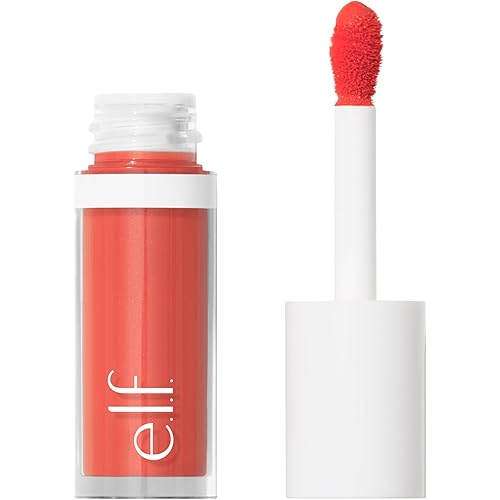 e.l.f. Camo Liquid Blush, Long-lasting Liquid Blush For High-pigment Color, Creates A Soft, Dewy Finish, Vegan & Cruelty-free, Coral Crush