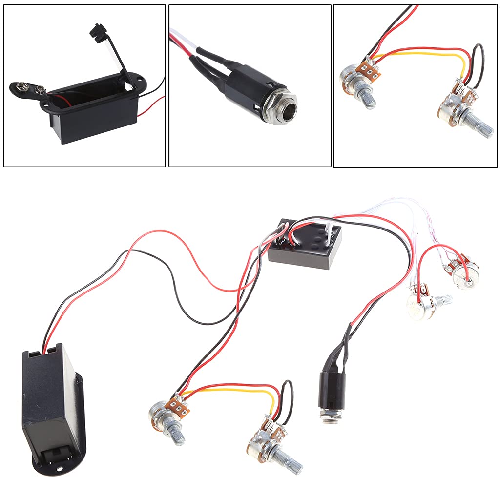 2 Band Active Bass Gitarre EQ Equalizer Preamp Circuit Pickup