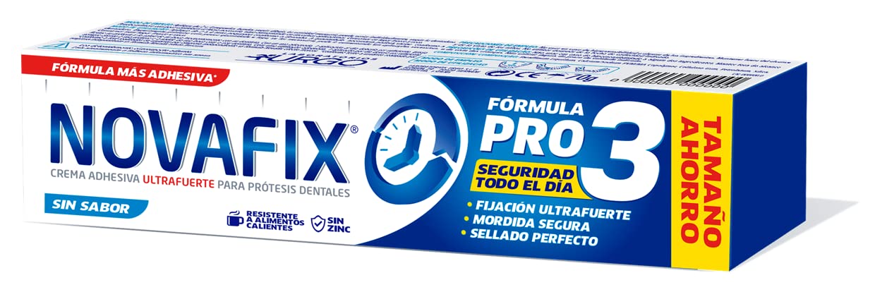 Novafix - Pro3 Unflavored - Ultra Strong Hold - Denture Adhesive Cream - 70g