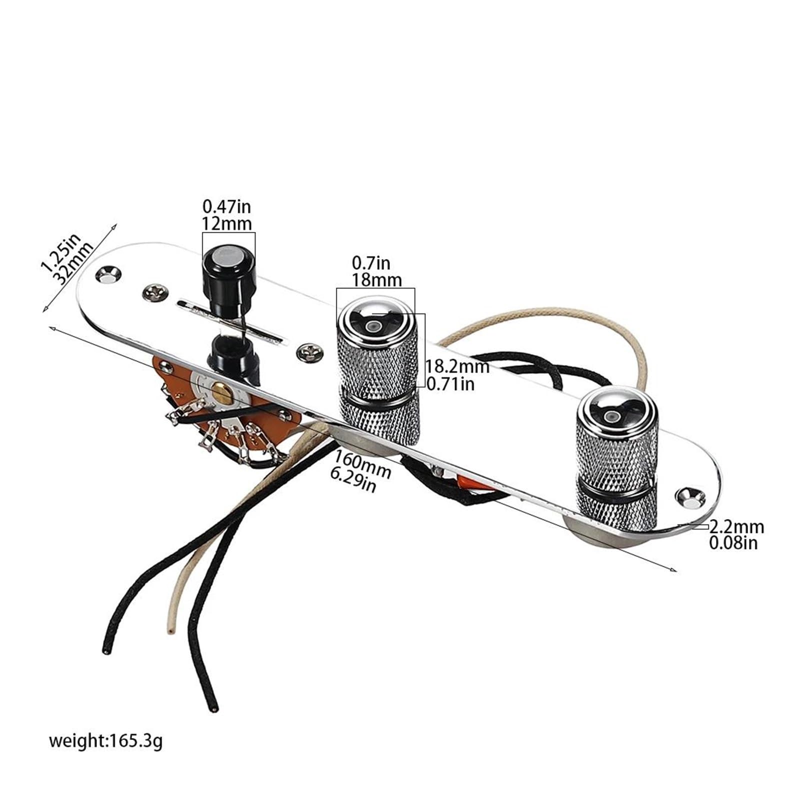 Panel Sterowania Gitarą Elektryczną Z Okablowaną Trójpozycyjną Wiązką Przewodów I Akcesoriami Do Potencjometru 250 Tys Wiązka Elektryczna Do Gitary