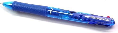 Miniatura 2 de PILOT Acroball 4 Bolígrafo multicolor, 0.028 in, cuerpo azul transparente + 4 recambios de tinta de color (negro, rojo, azul y verde)
