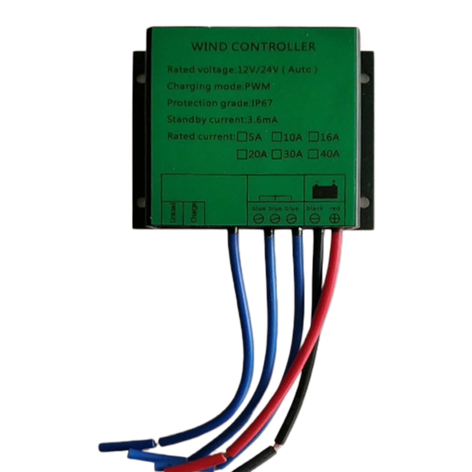 jiingekk Wind Turbines Charges Controller 12V 24V Auto Fit Fast Heat Dissipation MPPT Wind Generator Controller Enduring Auto Fit Fast Heat Dissipation