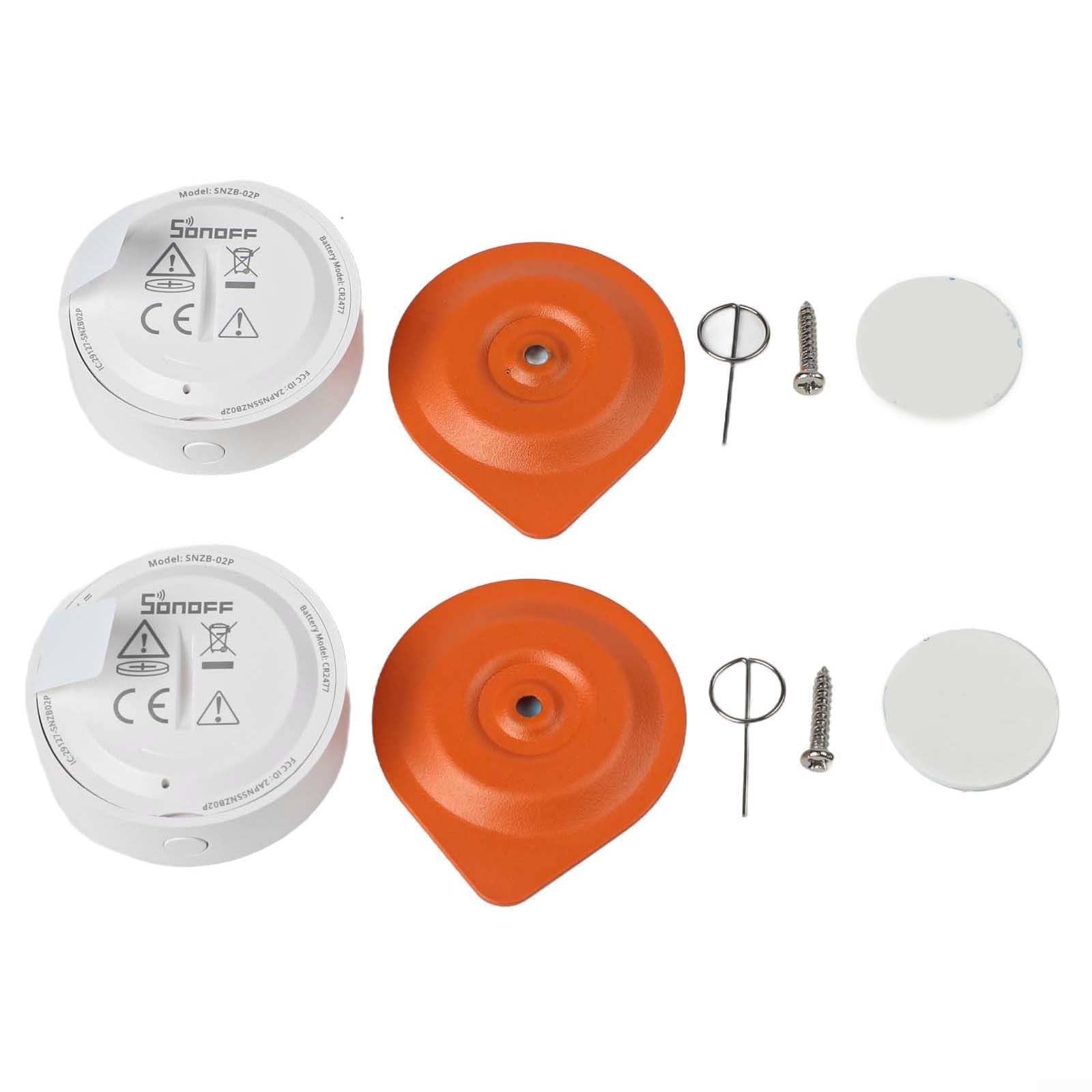 Zigbee - Sensor de temperatura y humedad interior (2 unidades, con función de alarma, precisión de ± 0,2 °C, para concentrador Zigbee 3.0, iHost y para smartthings, almacenamiento en la nube), color