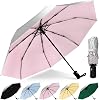 4642inch Strongest Windproof Travel Umbrella Auto Open Close Folding Compact Durable Umbrella for Rain and Wind 210T Fabric 8 Strong Fiberglass Frame