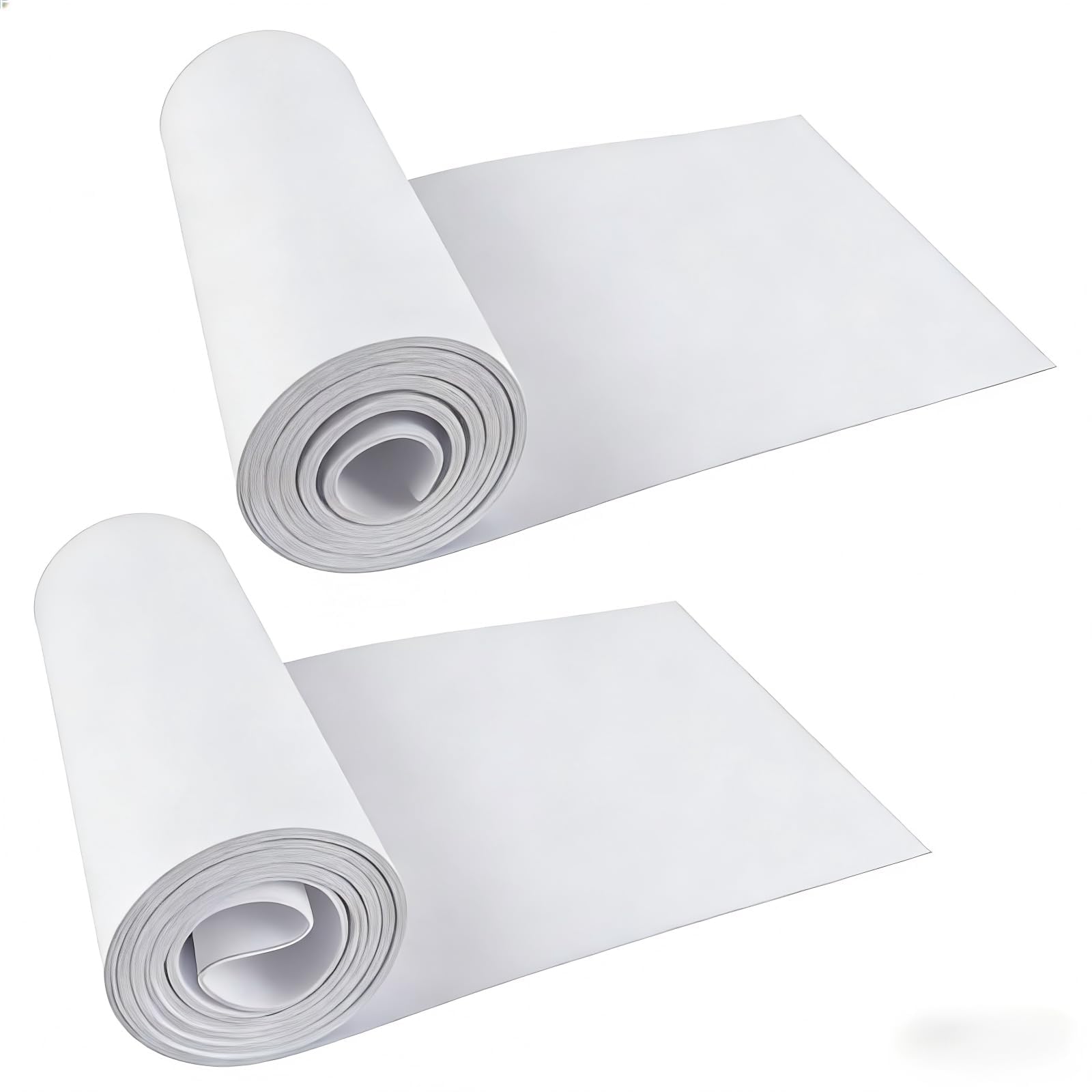 STARVAST Lot de 2 plaques de mousse EVA blanches de 5 mm - Pour cosplay - 35,5 x 200 cm - Haute densité - 86 kg/m3 - Pour artisanat, costume, projet de bricolage (5 mm blanc)
