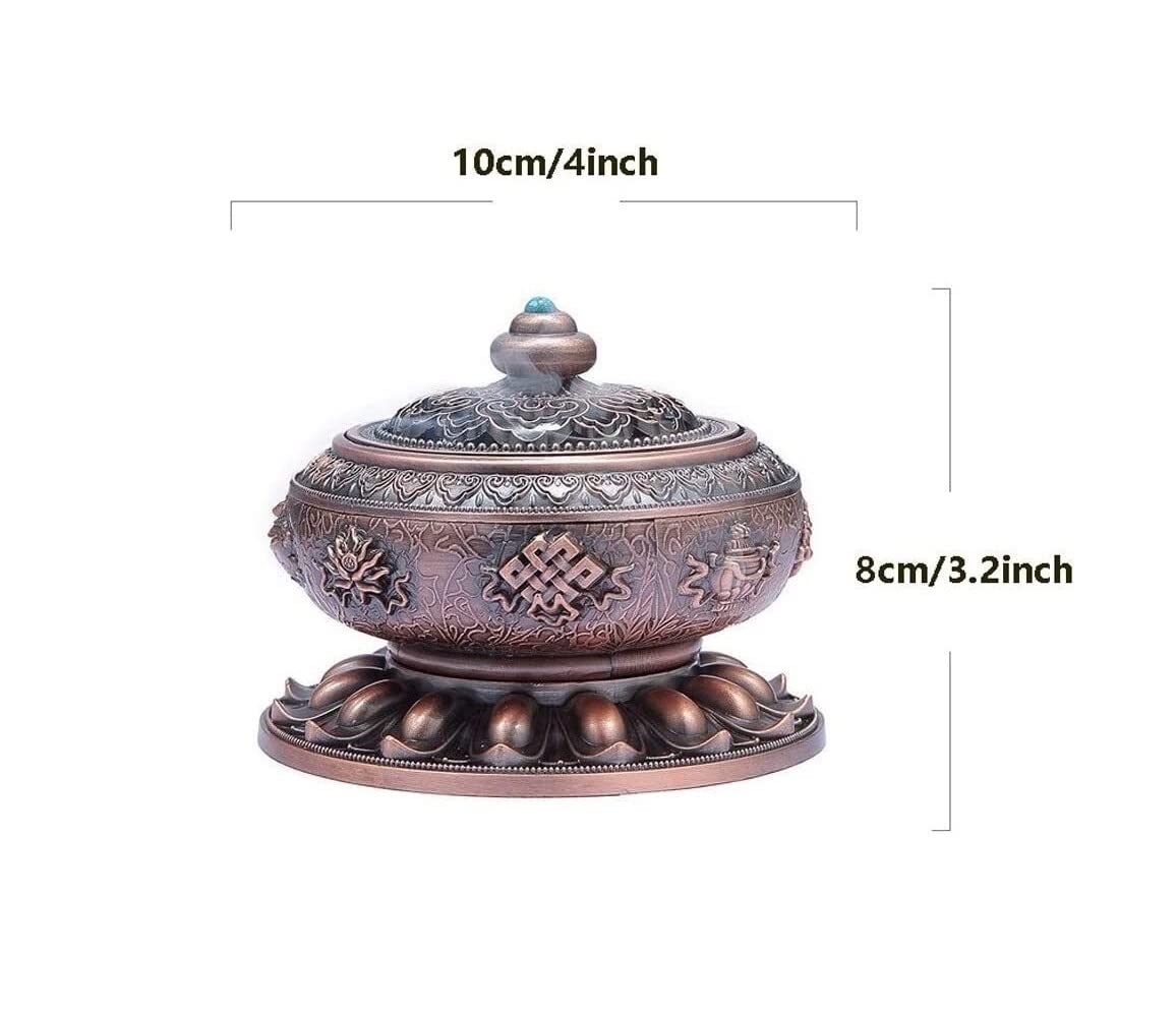 Kadzielnica do Dekoracji Salonu Domowy Palnik Kadzidełkowy Proces Palnik Kadzidełkowy Domowy Palnik Do Kadzideł Domowych Wystrój świątyni Domu(Brass)