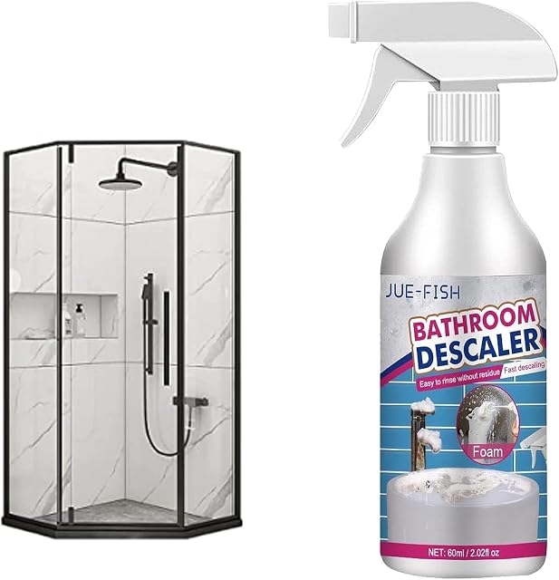 Bathroom Descaler Spray, Stubborn Stains Cleaner, Bathroom Foam Cleaner Spray, Shower Glass Cleaner Spray Limescale Remover Foam Spray, Bubble Cleaner for All Purpose Stain Remover (1PC)