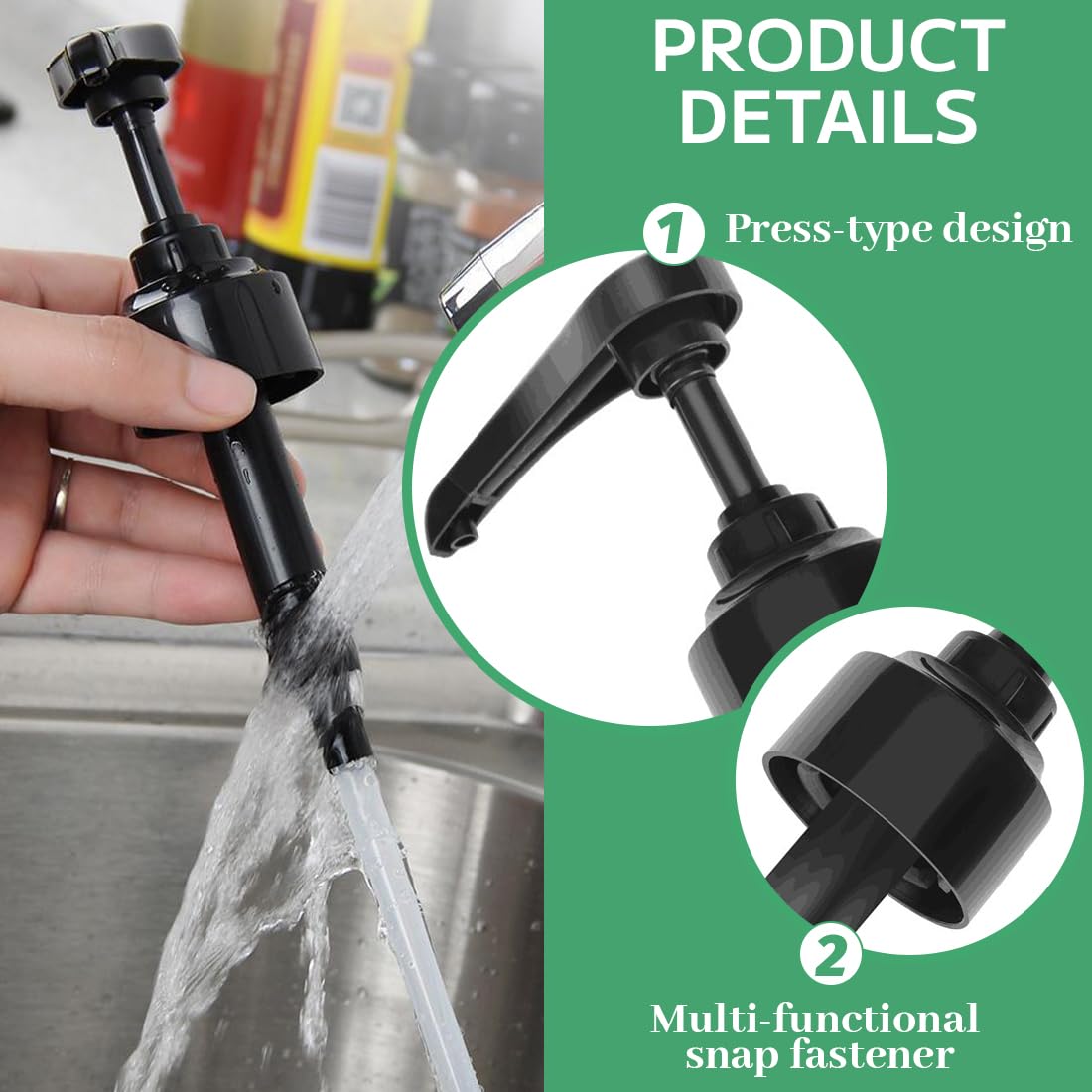 4 Pcs pompa dosatrice pompa dosatrice per sciroppo Dispenser a Pompa, Dosatore per sciroppo, pompa dosatrice, Dispenser Di Sciroppo Per Drink Succhi, Dispenser per Sciroppi, per Bottiglie