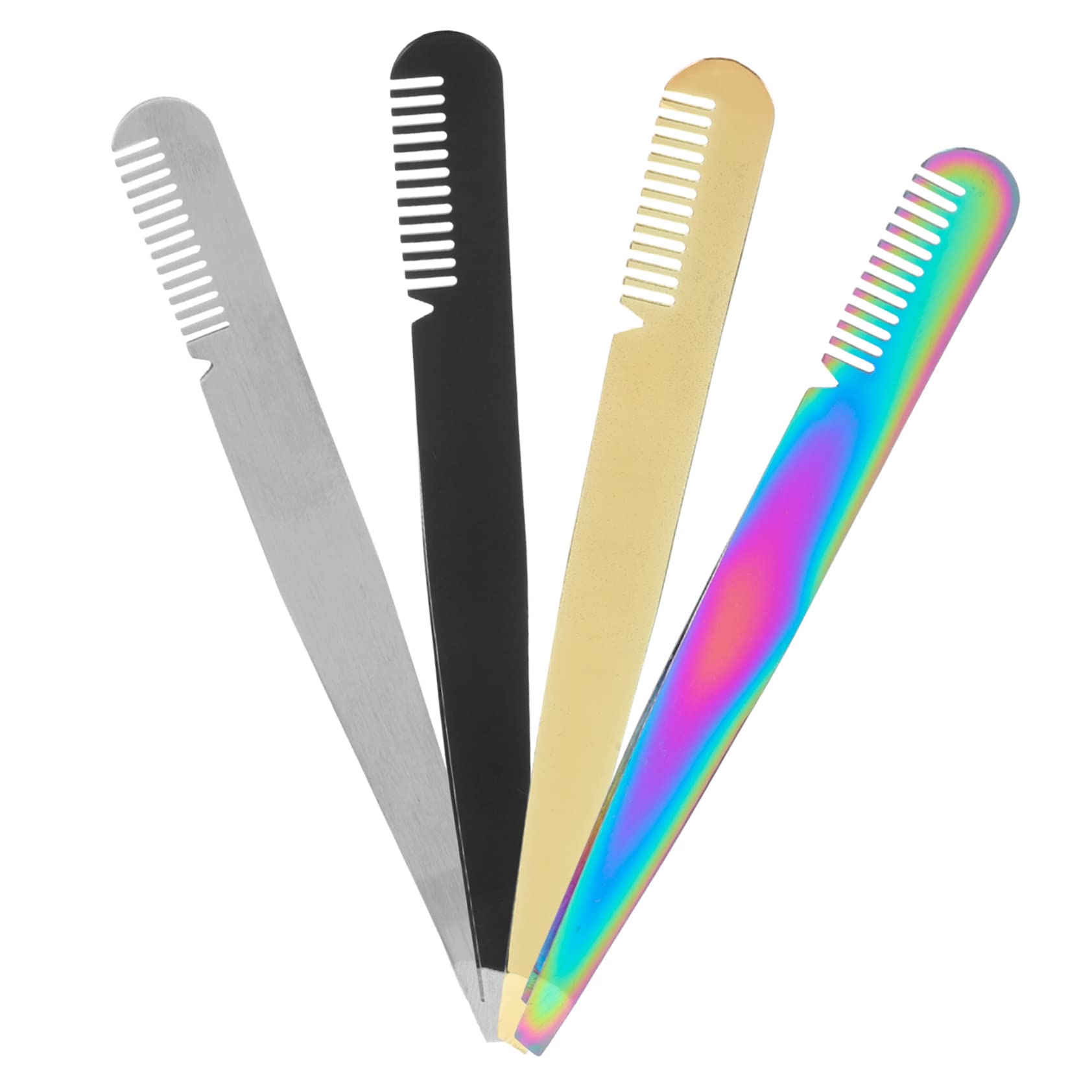 FRCOLOR 5 Set Di Pinzette Per Sopracciglia Da Donna Strumento Di Bellezza Portatile Per Viaggi 4 Pezzi * 5