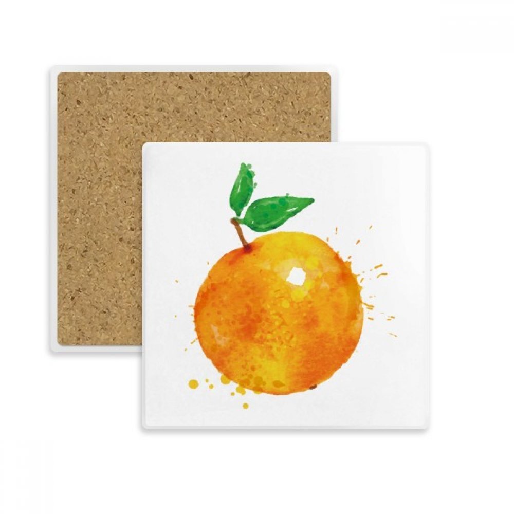 Coaster motif orange dessous de verre aquarelle pour sublimer vos pauses café