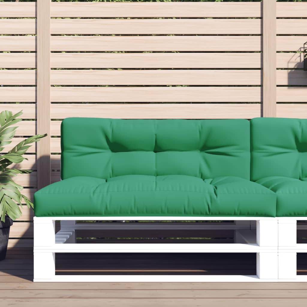 Cojín para palé, color verde, 120 x 40 x 12 cm, tejido impermeable, cómodo, adecuado para muebles de jardín, balcón, terraza, asiento ergonómico, lavable, antideslizante, incluye cremallera