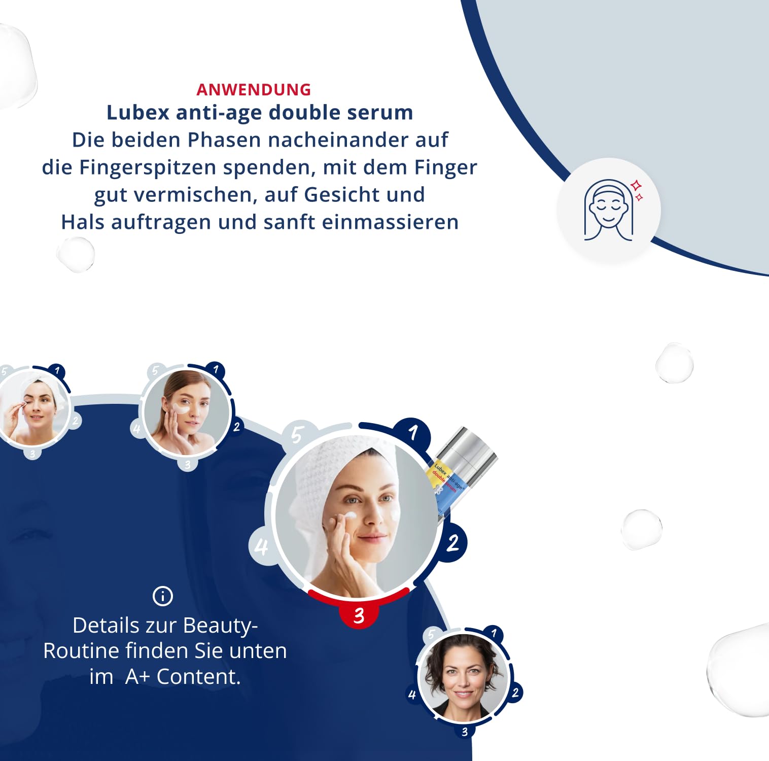double serum – Zwei‑Phasen Retinol‑Formel mit Antioxidantien, erhöht Kollagen, glättet Falten, fördert Hauterneuerung, für strahlend ebenmäßigen Teint
