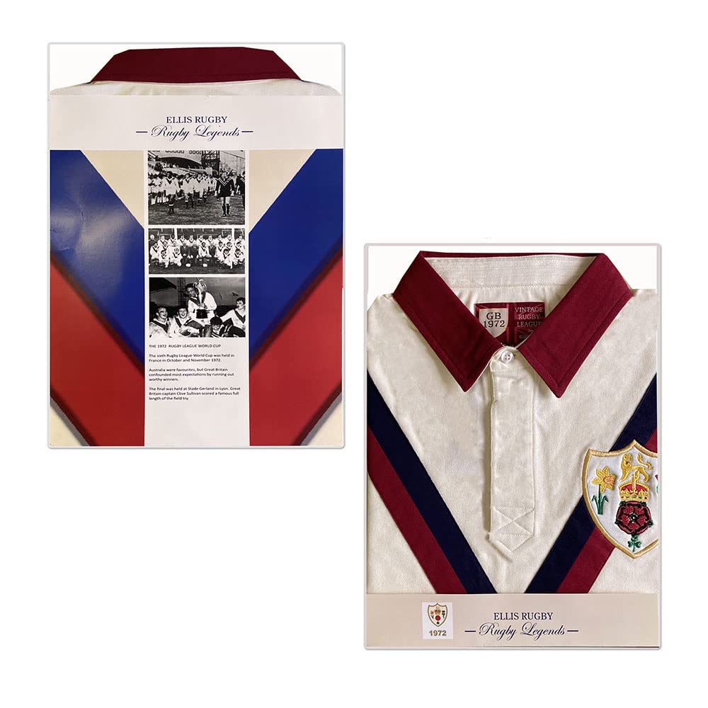 Rugby League 1972 World Cup Retro Polo Granatowy/Czerwony