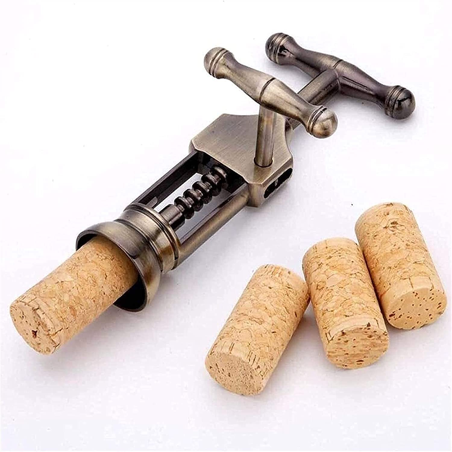 apribottiglie elettrico per vino， Apribottiglie multifunzionale in bronzo for vino e birra, cavatappi for vino for tutte le bottiglie con tappo in sughero e birra