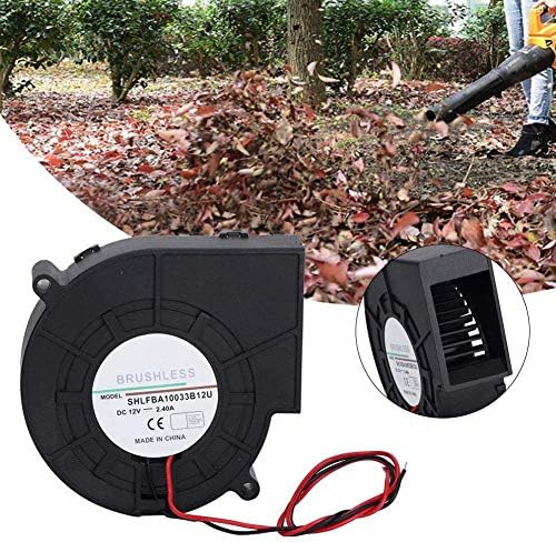 Miniatura 5 de Ventilador soplador de alta velocidad de 12 V, 2.4 A, motor de aire de doble rodamiento de bolas con controlador de velocidad variable, ventilador