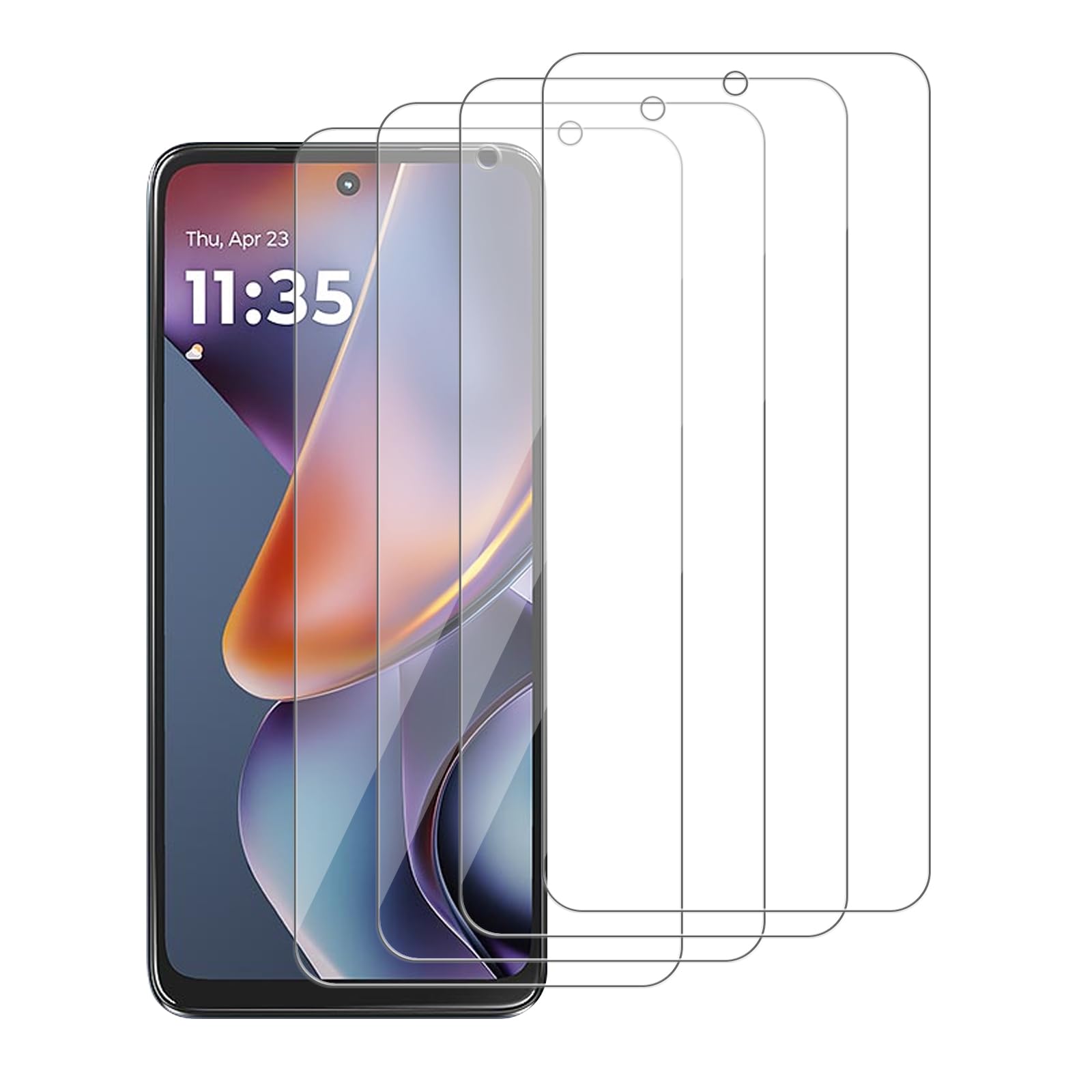 iCsapr 4 Pack Glass Screen Protector Compatible for Motorola Moto G 5G (2026/2025) / XT2613 / XT2513 [9H Hardness]-HD Screen Tempered Glass, Scratch Resistant,Easy Install [Case Friendly]