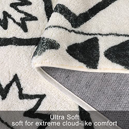 image for Uphome Boho Bathroom Runner Rug Beige Farmhouse Cute Long Bath Mat Non