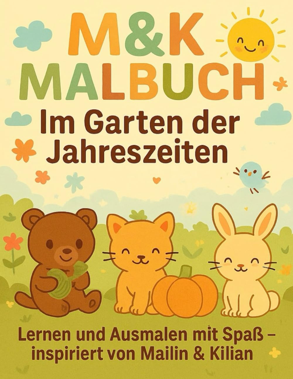 M&K Malbuch – Im Garten der Jahreszeiten: Lernen und Ausmalen mit Spaß – inspiriert von Mailin & Kilian
