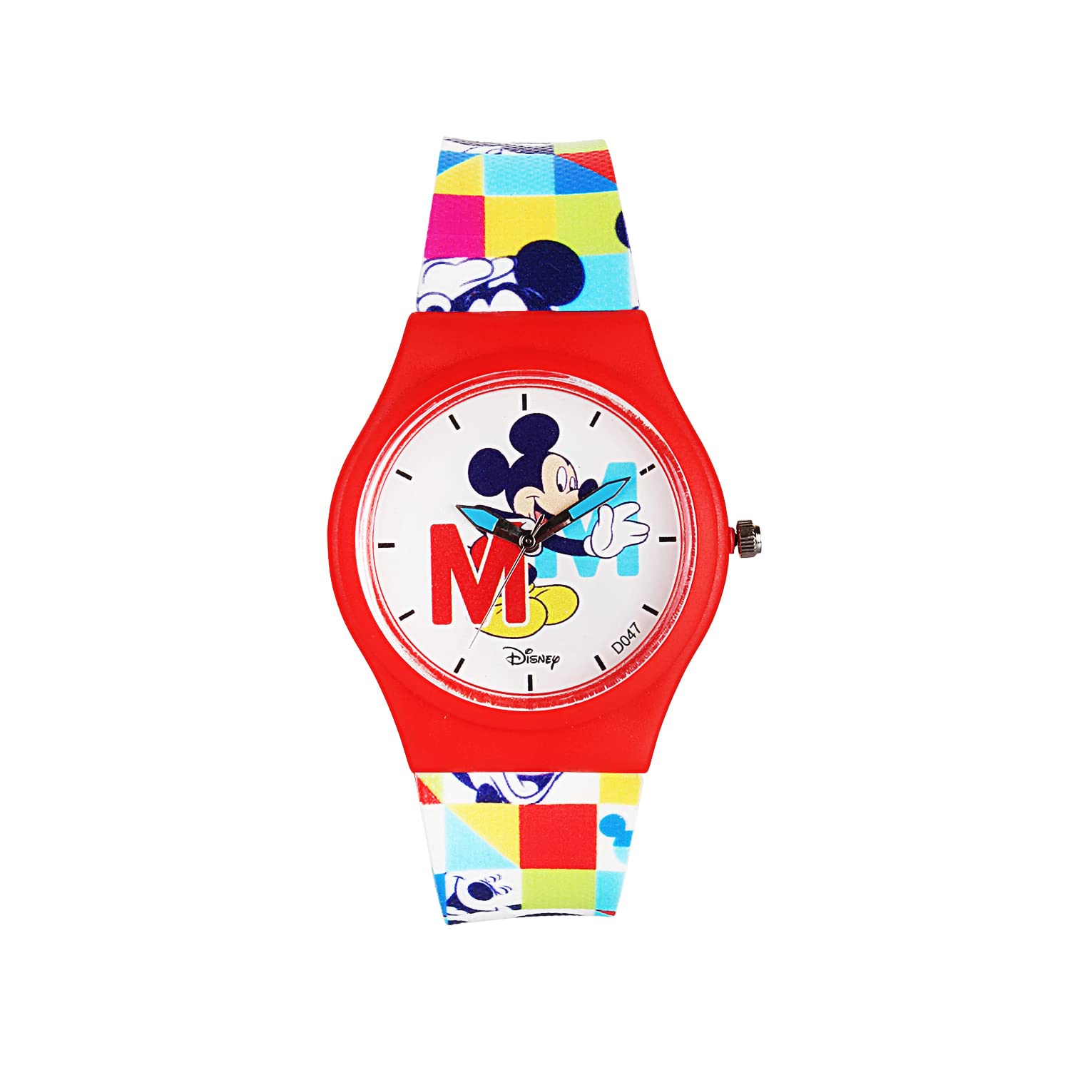 Disney Nylon Mickey Mouse Wrist Watch Mickey White Round Analogue Wrist Watch Multicolor Kids Birthday Gift For Boy Girl Age 3 To 12 Years (B09NQ4SQBM) Amazon Price History, Amazon Price Tracker