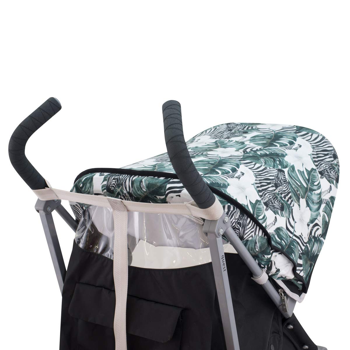 JYOKO KIDS Cubre capota de algodón Compatible con Maclaren Quest, Techno y Xt (ZEBRA)