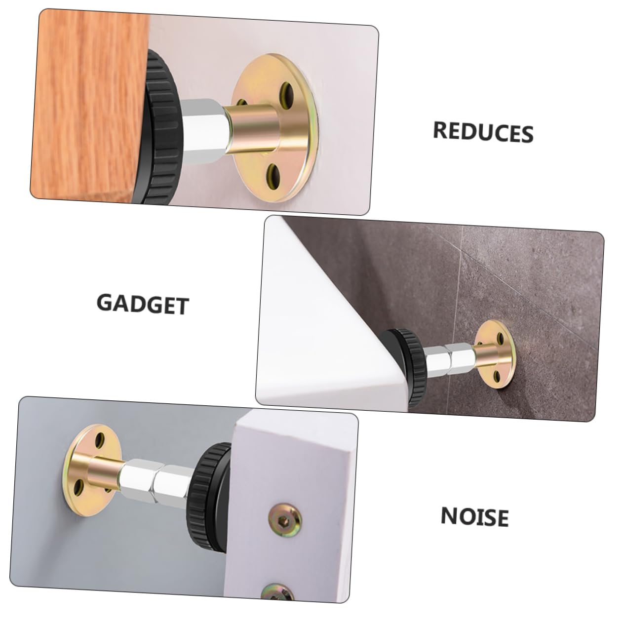 GRIRIW 4Pcs Metal Bedside Fixator Sloshing Actuator for Bed Frame Stability Home Wall Stabilizer Black Easy to Install and Use for Preventing Bed Shake