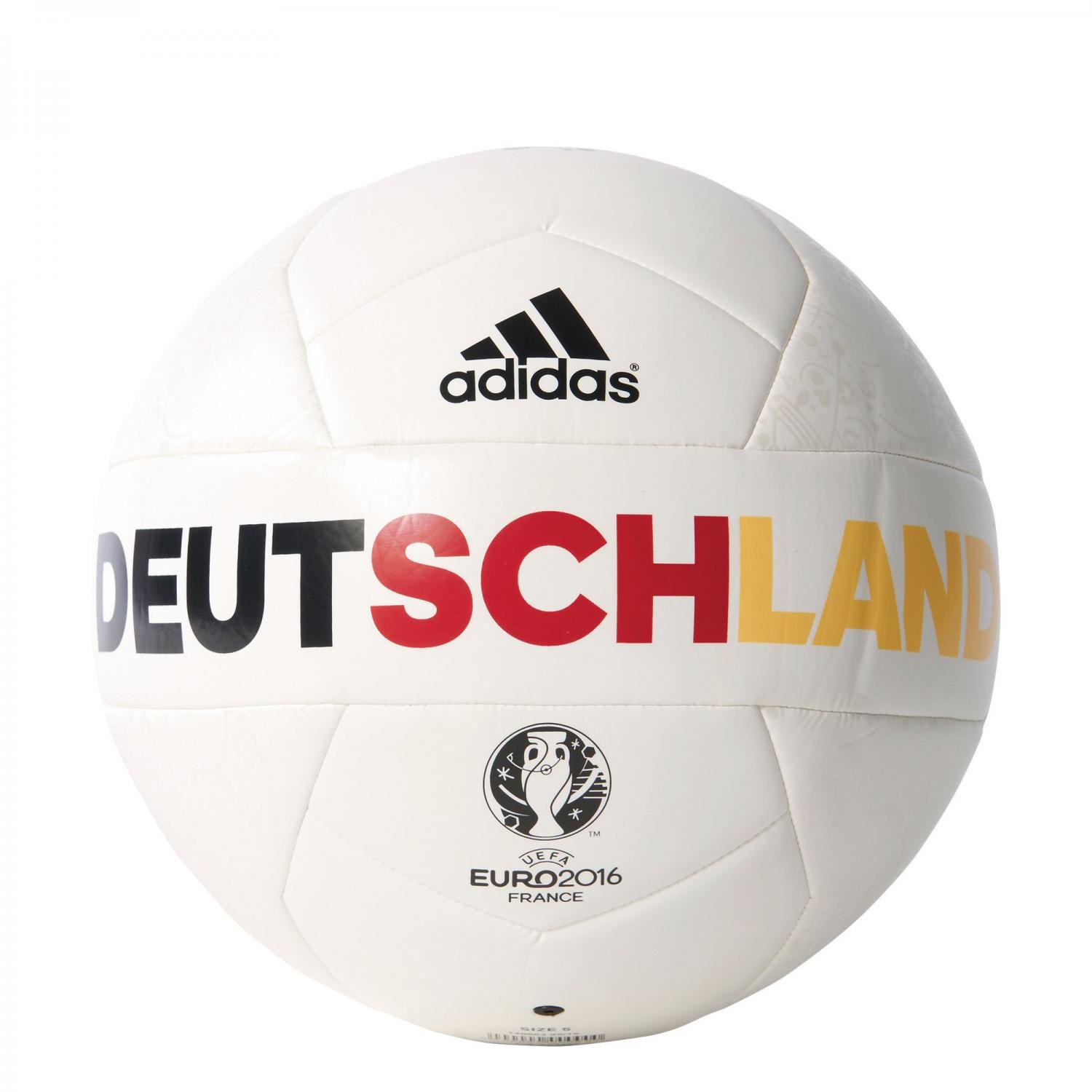 Adidas Erkek Euro 2016 OLP Almanya Capitano topu, White/Eqt Sarı