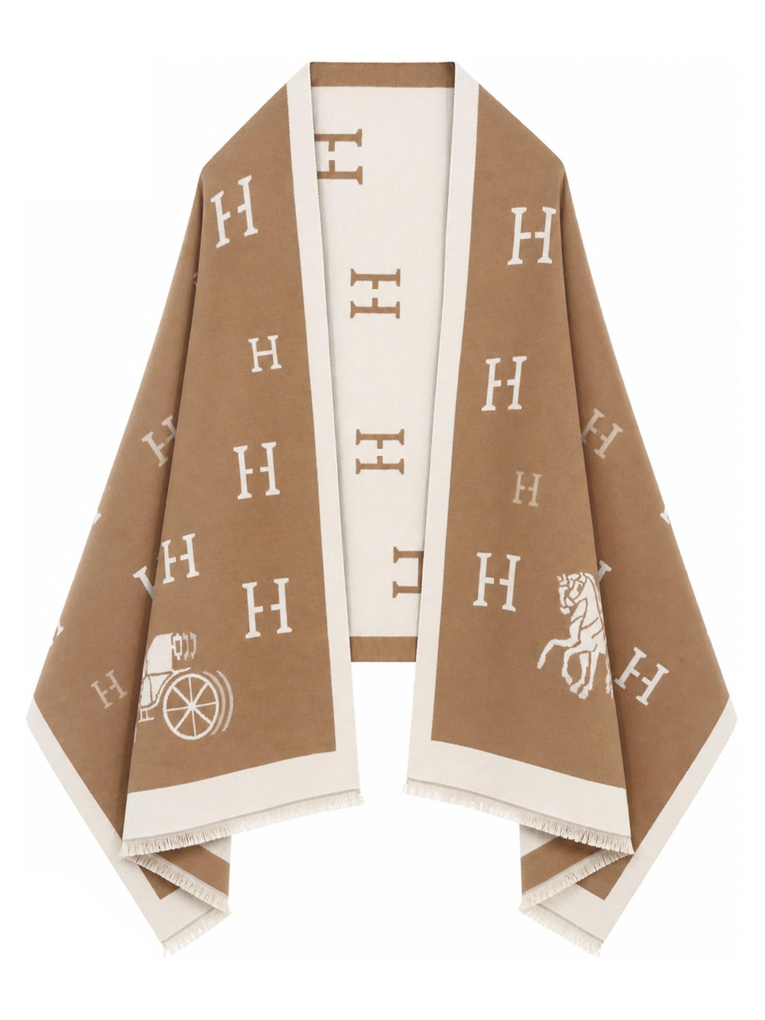 Women's Reversible Pashmina Shawl Wrap for Women Big Scarf Holiday Gifts