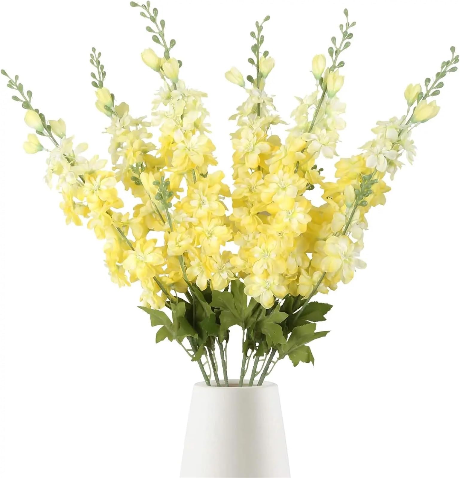 LuoAXINN Artificial Flower Branches 6pcs Blue Delphinium Artificial Flowers Long Stem Larkspur For Wedding Centerpieces Floral Arrangements Home Vase Decor(Color9)