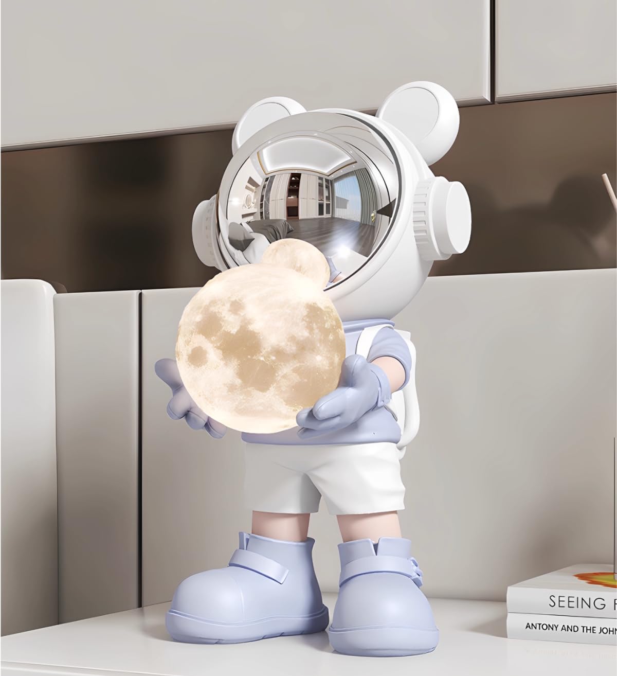 Astronauta mała lampka nocna dziecięcy styl lampa biurkowa kreatywna lampka nocna wystrój domu atmosfera lampa prezentowa do sypialni, pokoju dziecięcego