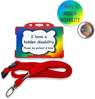 Hidden Disability ID card with Lanyard and x1 large badge - Hidden Disability ID Card - Lanyard - Disability Awareness