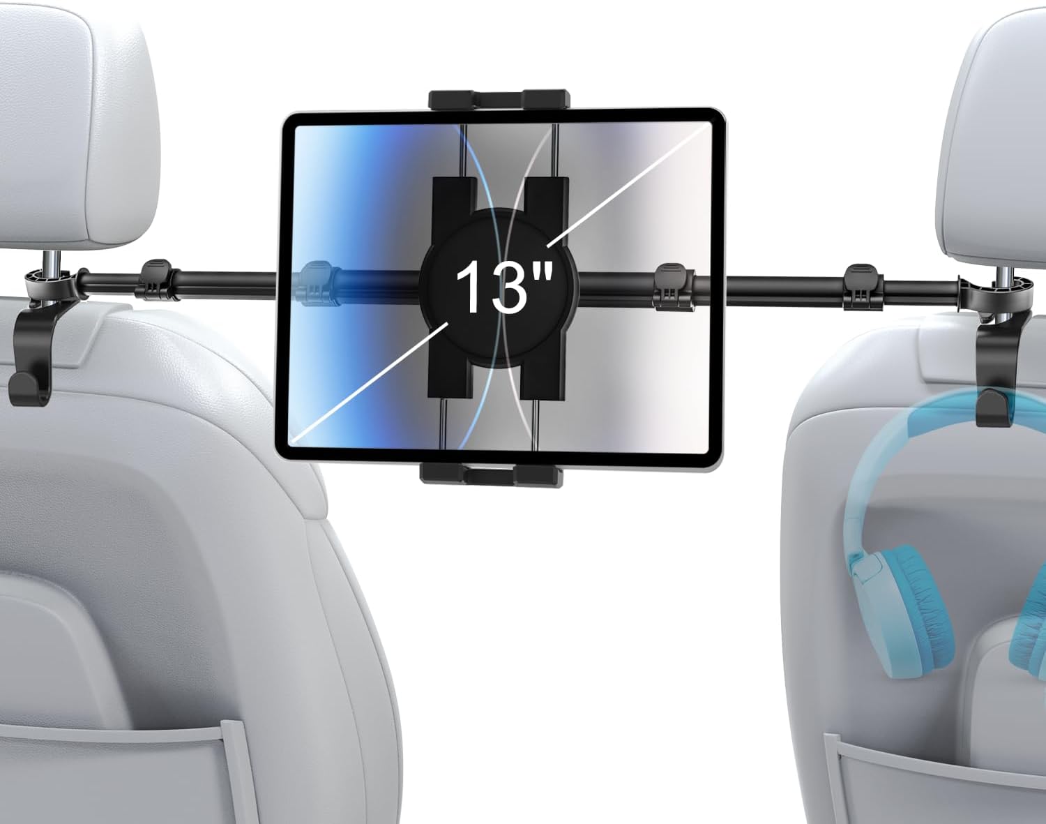 Central Car Headrest Tablet Holder for Apple iPad Pro 12.9