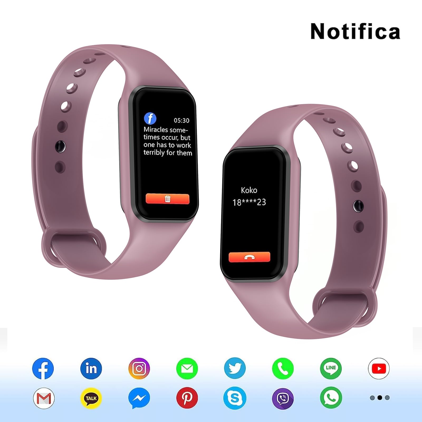 FeipuQu Smartwatch Uomo Donna, 5 ATM Impermeabil con Cardiofrequenzimetro/SpO2/Sonno/Contapassi, Notifiche Smart Watch Orologio Fitness Activity Tracker per iOS Android (2 Cinturini)