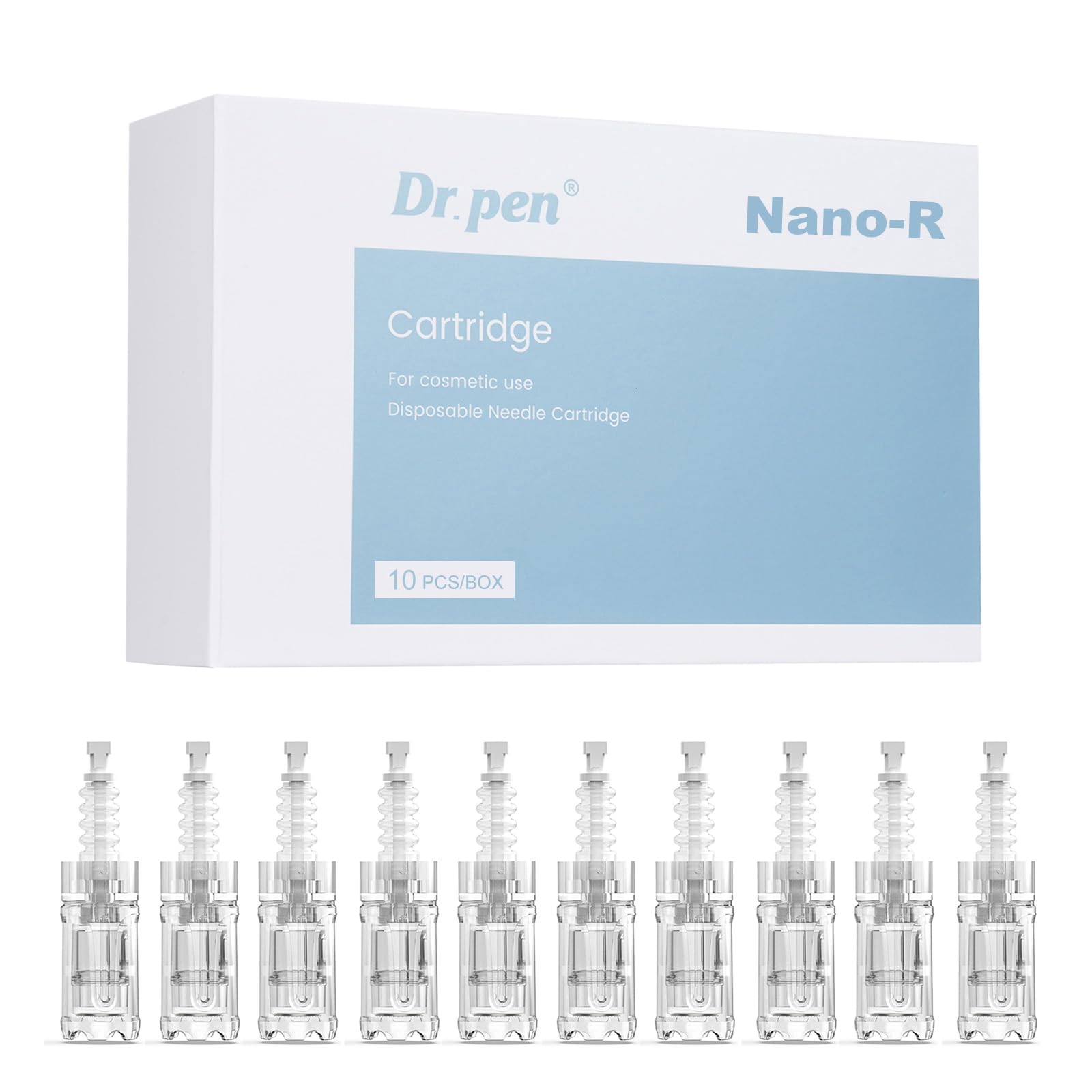 Dr. pen Ultima A10 Cartridges Nano-R 10 Stück - Für Hautpflege, Aknebehandlung und Fleckenreduzierung - Authentische Dr pen Ultima A10 Patronen (10 Stück, Nano-R für A10)