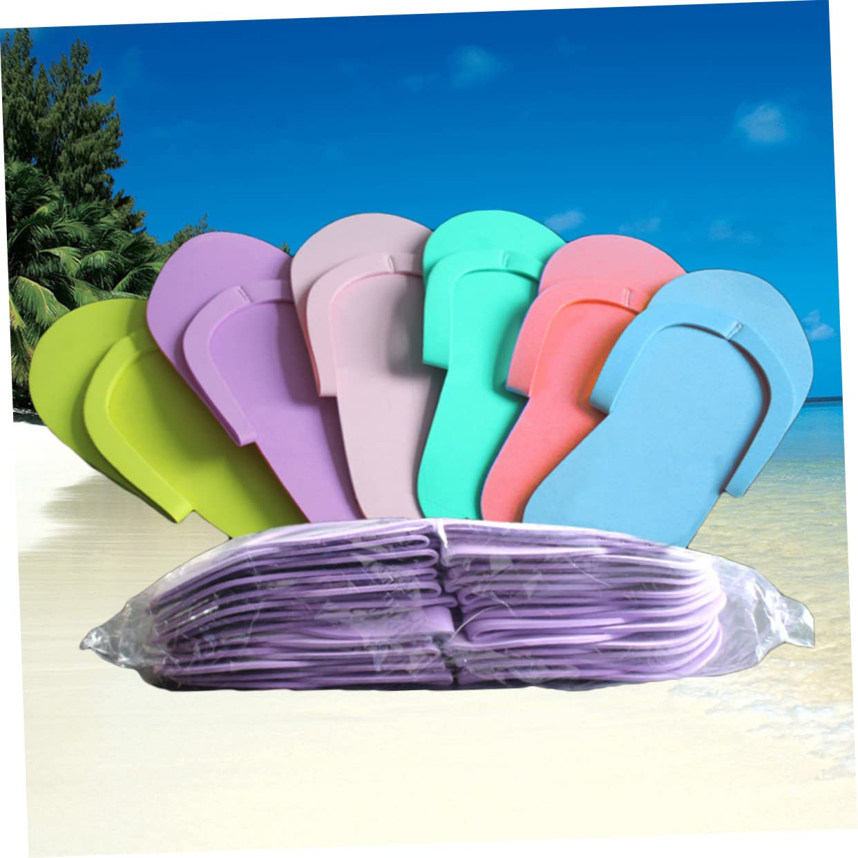 Infradito monouso per doccia/salone di bellezza/pedicure/spiaggia, in schiuma, 36 paia, colore casuale