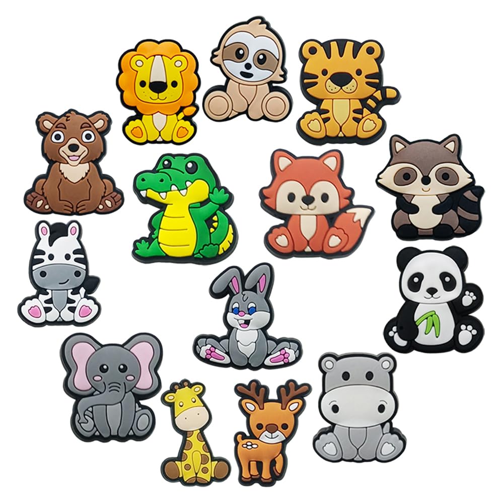 Animal Encantos del Zapato 30PCS Cute Cartoon Zapato Decoración Croc Charms para Niñas Mujeres Niños Adultos, Regalo para Fiesta de Cumpleaños