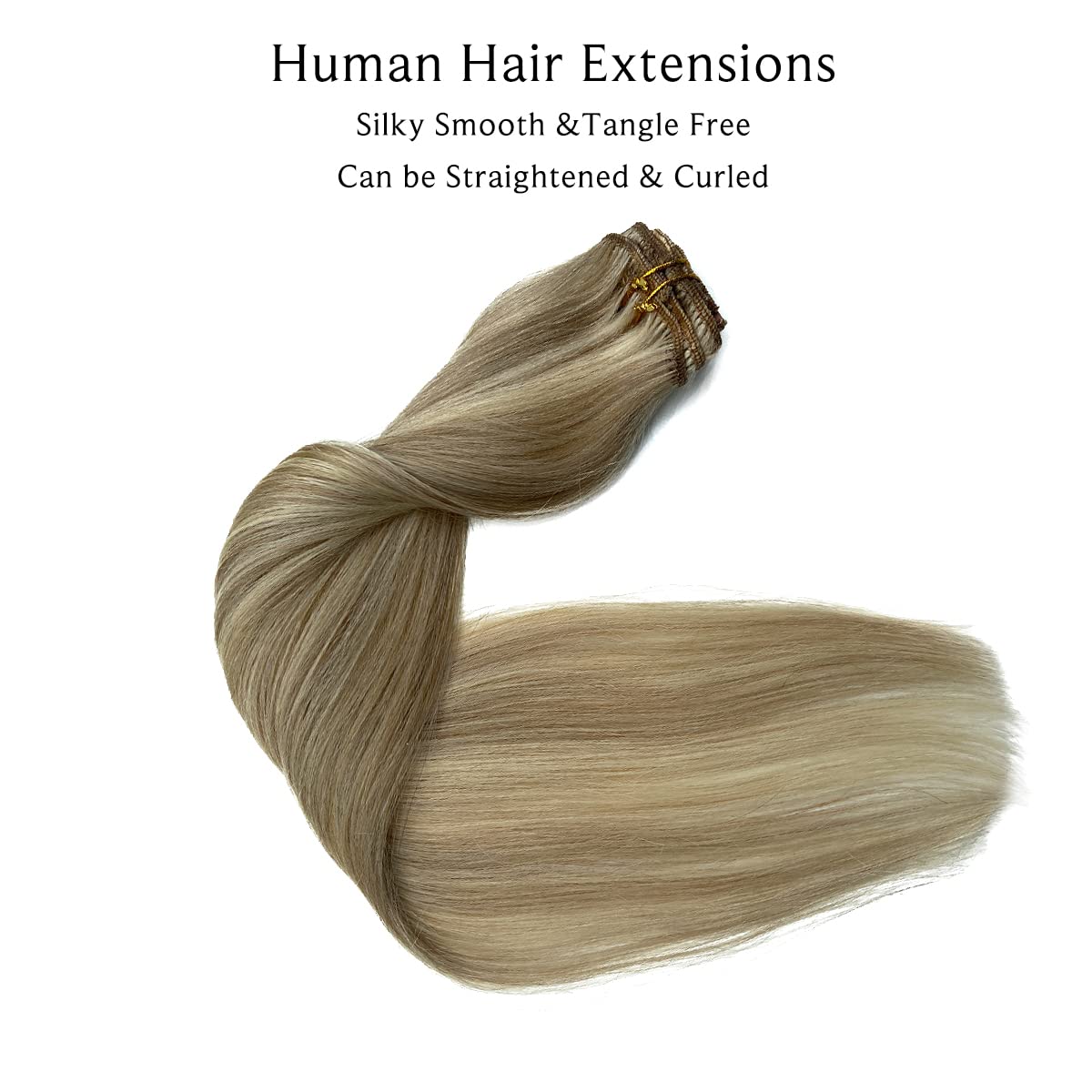 Amazon.com : Clip in Hair Extensions,Ash Blonde Balayage 