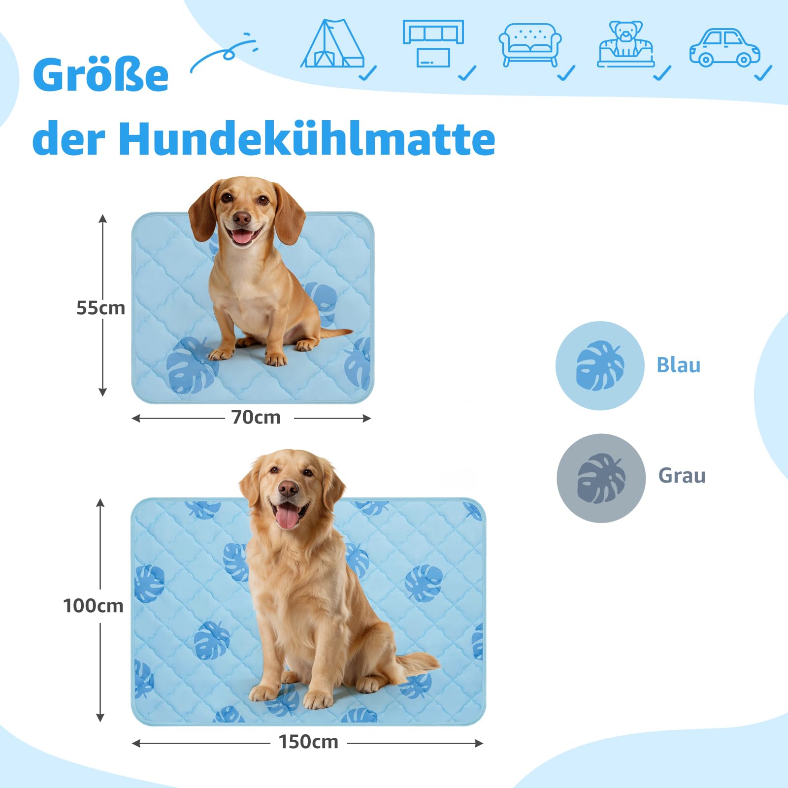 PICK FOR LIFE Tappetino refrigerante per cani 70 x 55 cm
