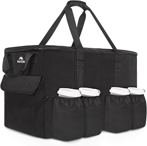 MATEIN Bolsa de entrega de alimentos XXL - 23 x 14 x 15 pulgadas, resistente al agua, bolsas grandes aisladas para bebidas calientes y enfriadoras