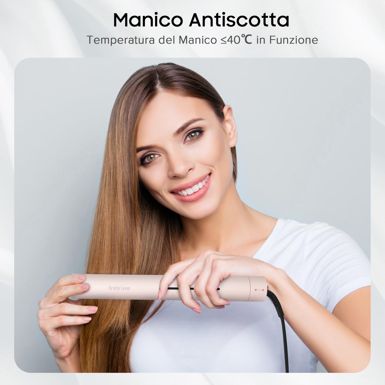 Piastra 2-In-1 31mm con Ceramica Ionica, Riscaldamento Veloce 30S