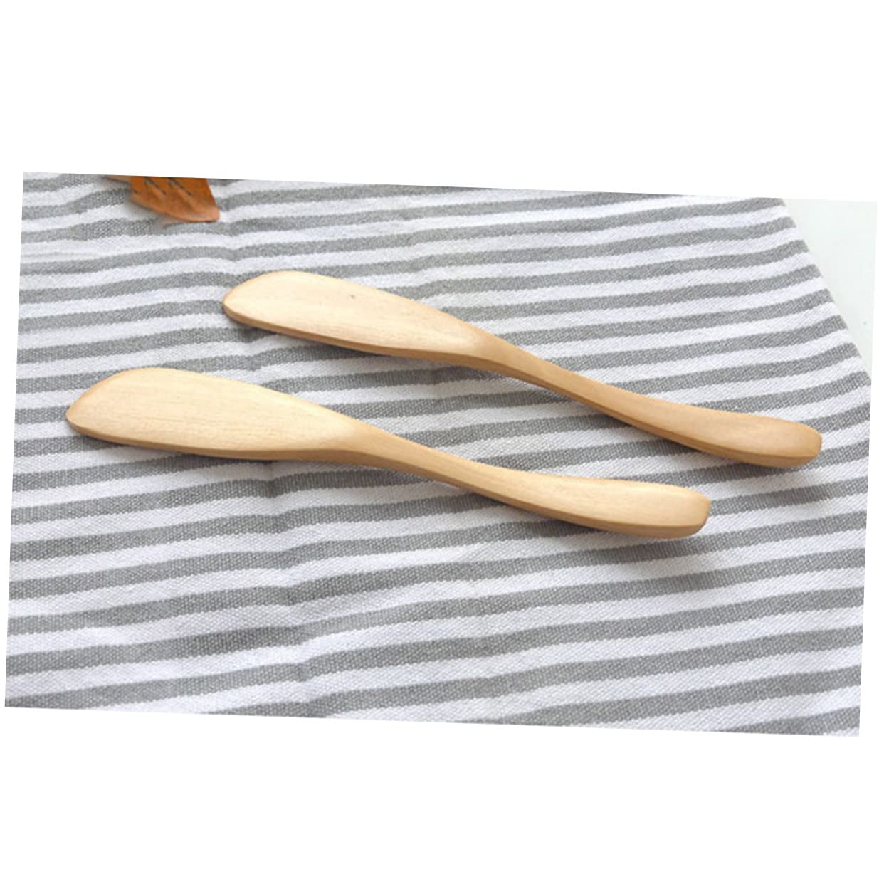 2 Cuchillos de Mantequilla de Madera para Esparcir Crema y Queso, Herramientas de Cocina para Decoración de Tartas en Catering y Tiendas de Alimentos