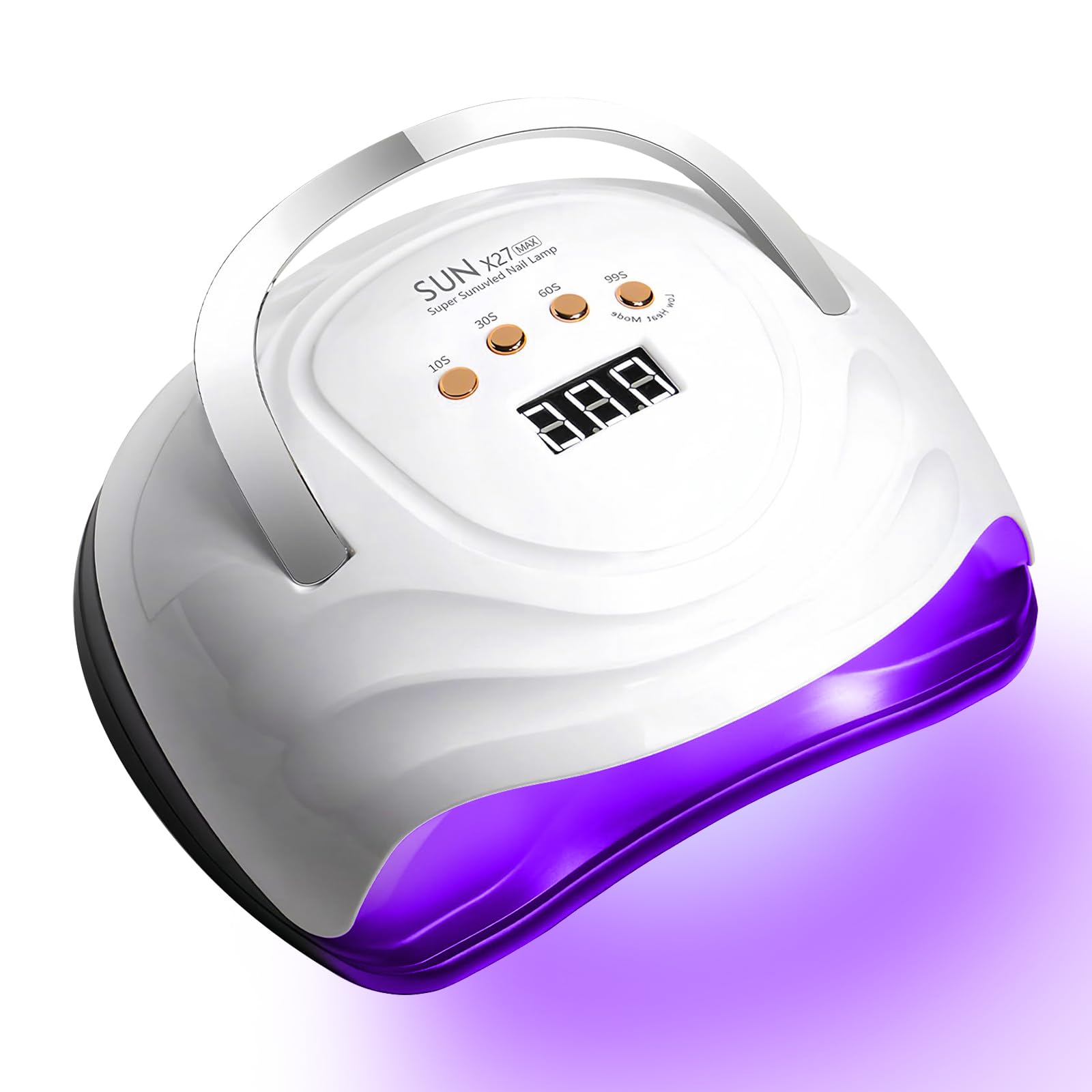 Lámpara UV LED Uñas 380W Profesional, 81 LEDs Cura Rápida, Secador de Uñas con Sensor Automático y Pantalla LCD, para Uñas Semipermanentes Gel en Casa y Salón
