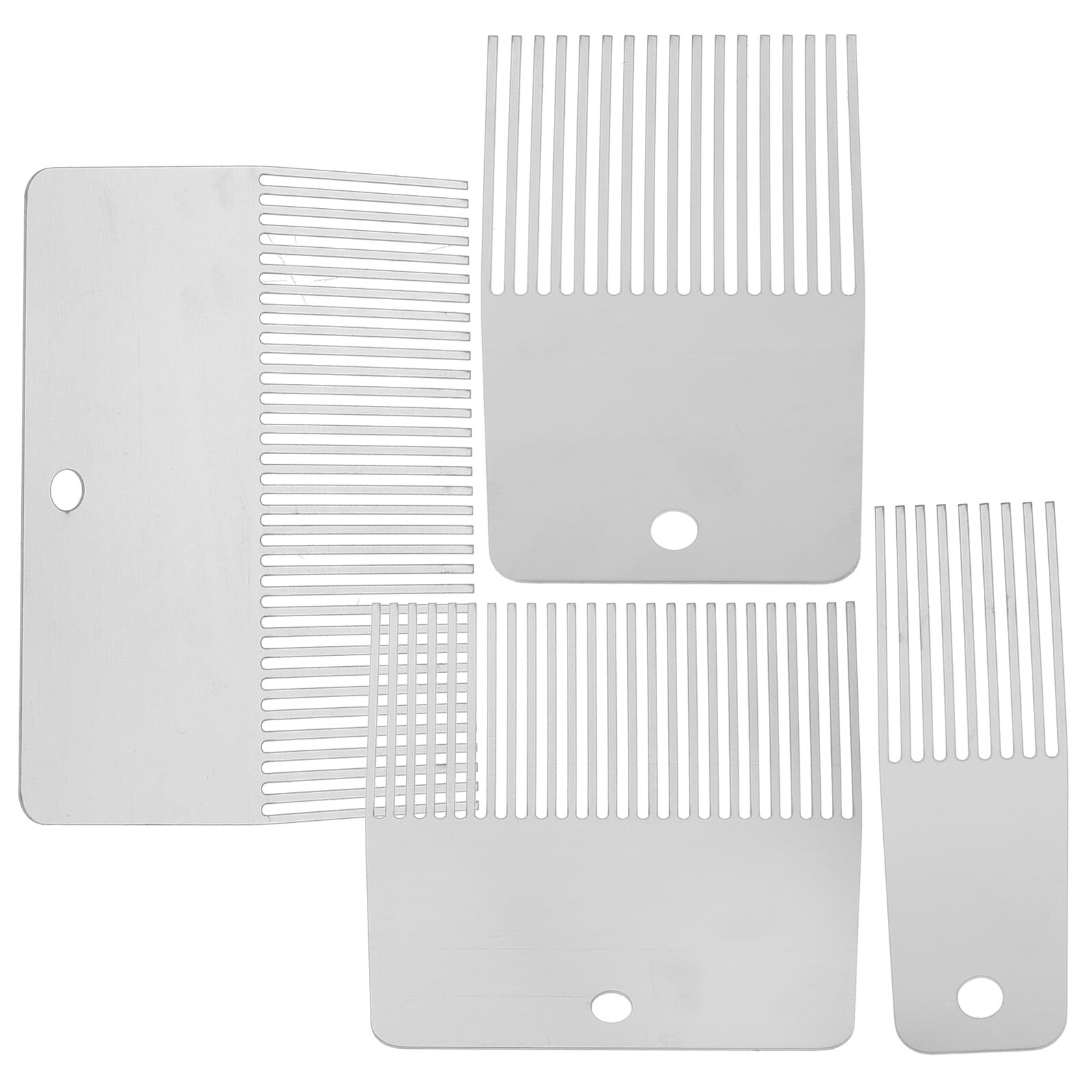 Peine Texturizado para Pintar Vetas en Paredes de Acero Inoxidable Herramienta Resistente y Precisa Kit de 4 Piezas para Proyectos de Textura y Decoración del Hogar