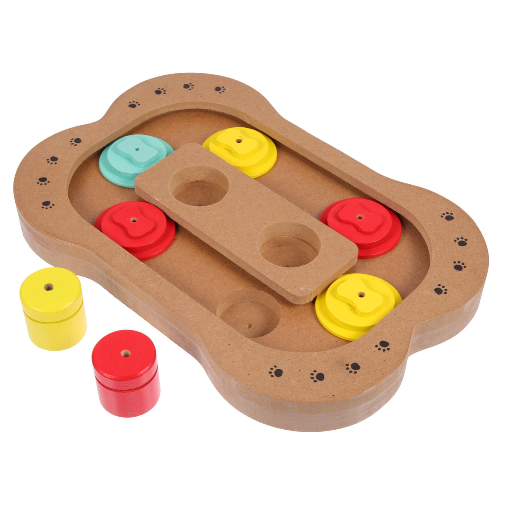 ifundom Hundespielzeug zum Langsamen Füttern mit Knochenaufdruck Multifunktionales Futterspielzeug für Haustiere