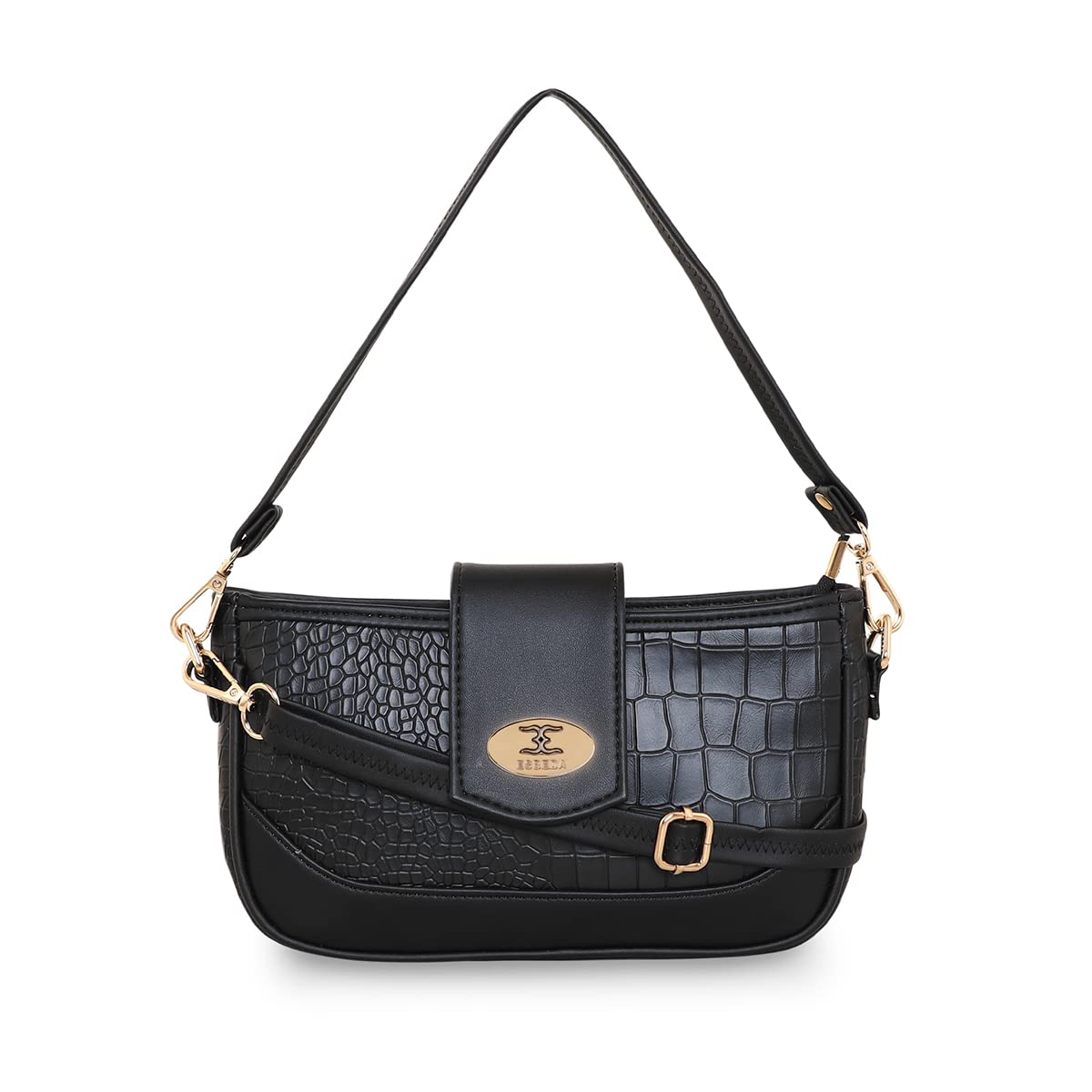ESBEDA Black Color Croco Texture Crossbody Slingbag For Women (B0C3J7Z2XS) Amazon Price History, Amazon Price Tracker