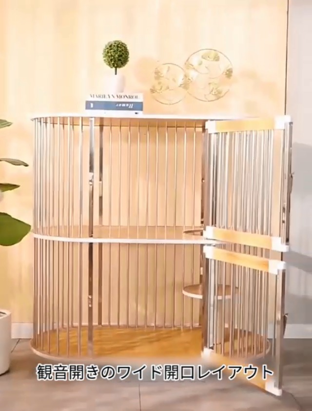 Amazon.co.jp: 猫ケージ 木製 キャットケージ 大型 多頭飼いこケージ