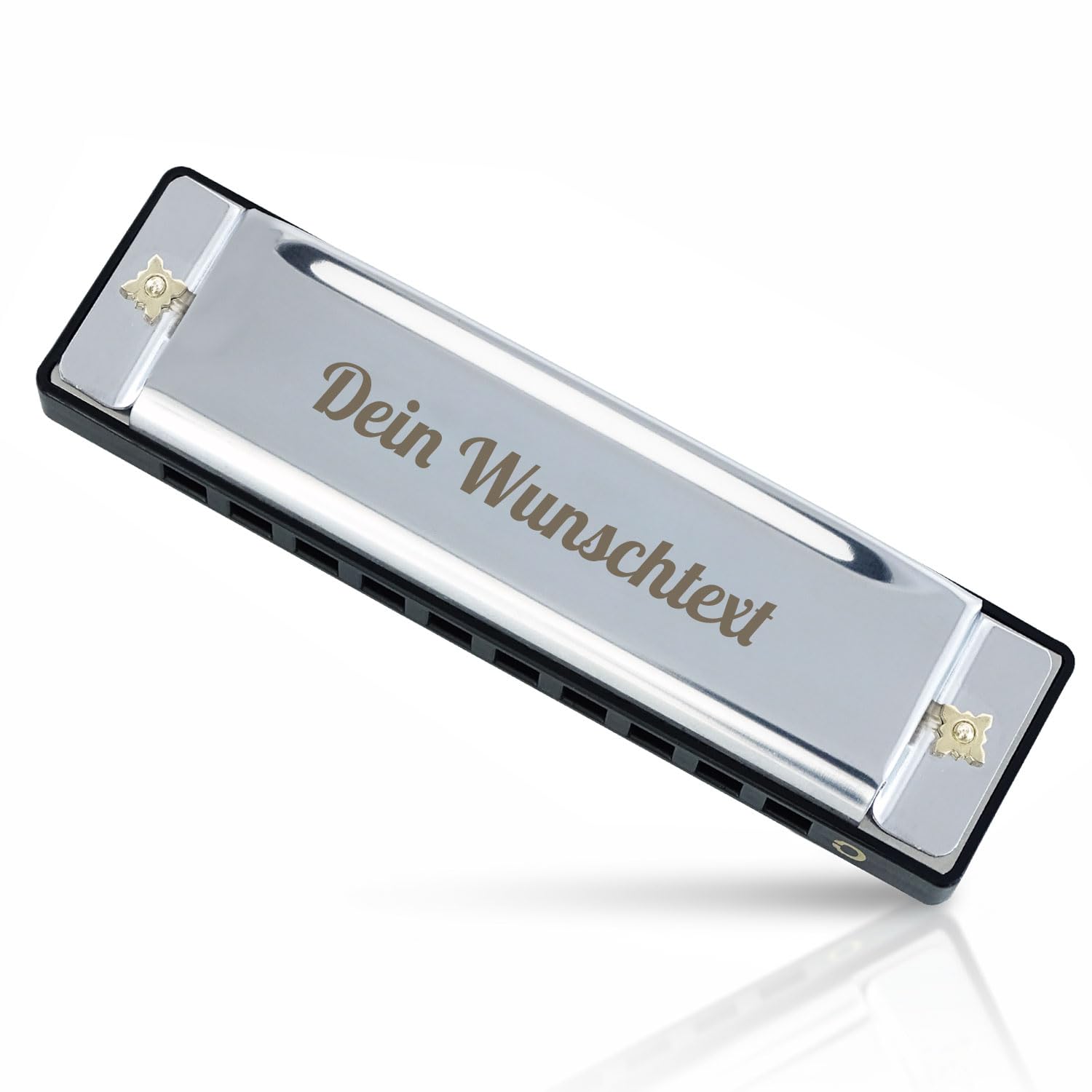 keepdrum KDBHC Bluesharp Mundharmonika C-Dur mit personalisierter Gravur
