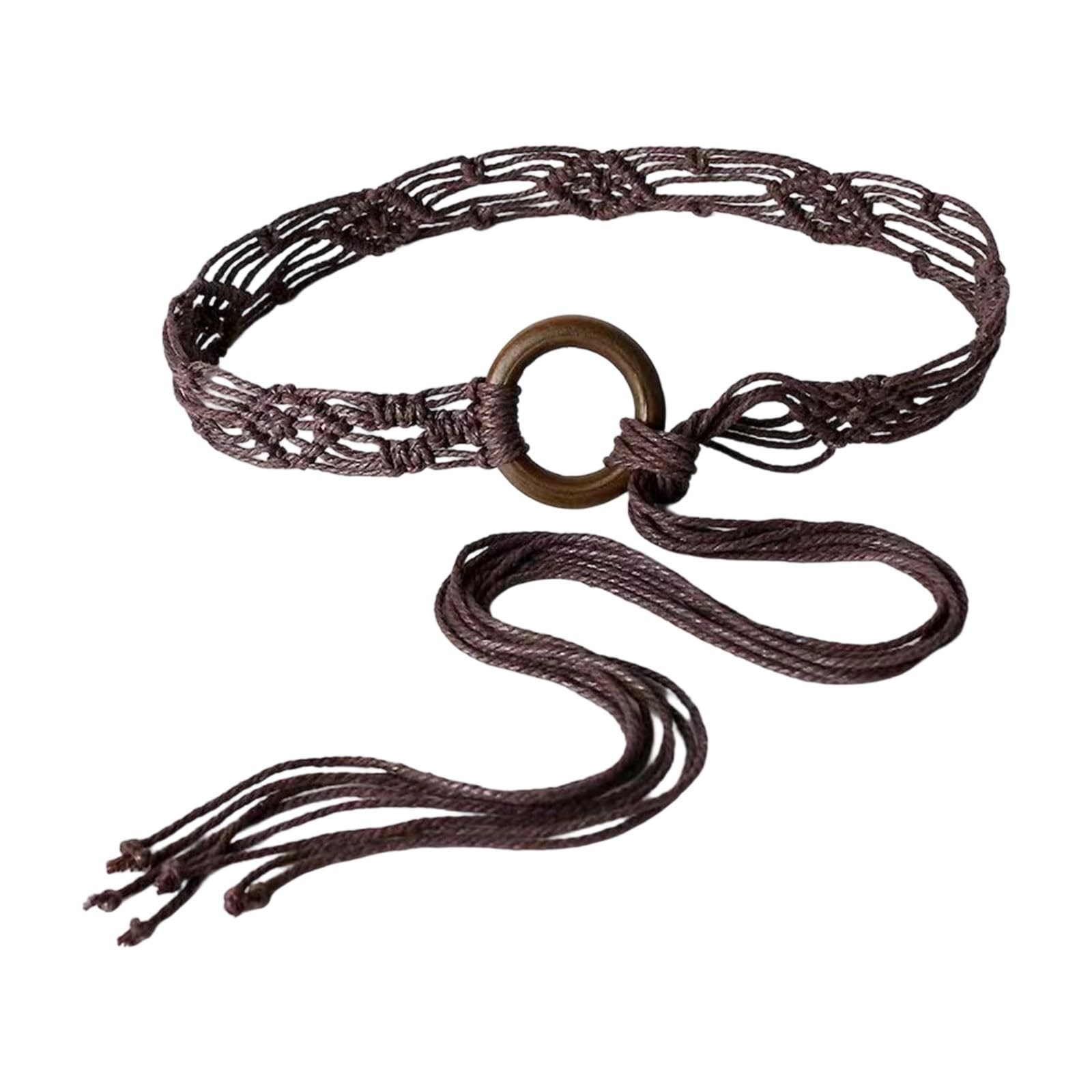MICFENY Festival Women Knotted Waist Rope Fashion Commuting Belt Female Decoration Tassels Trim Waist Chain