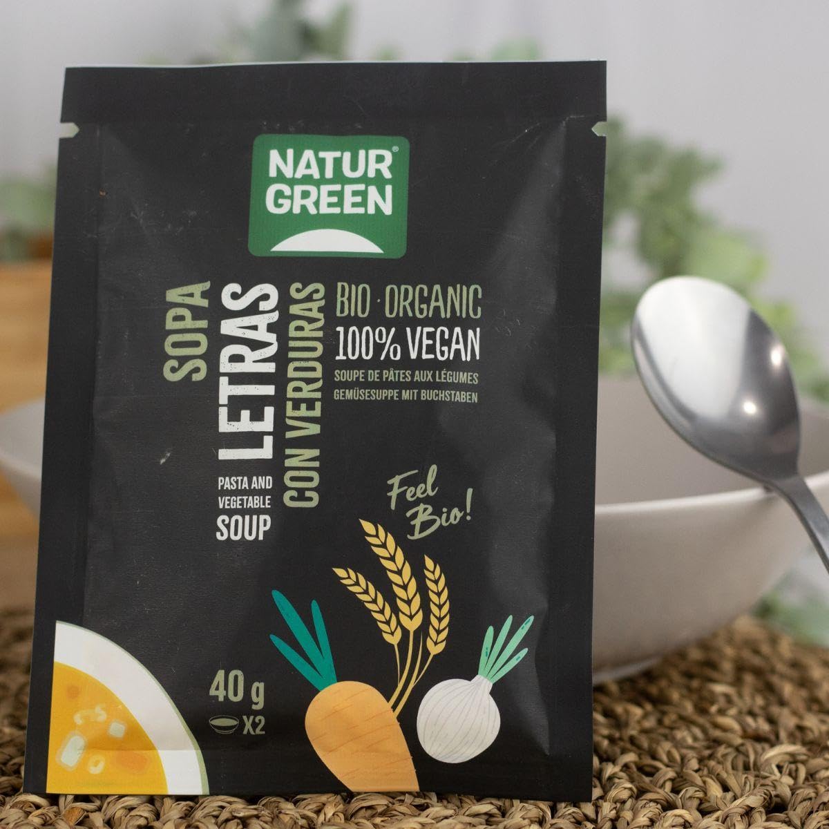 NaturGreen Sopa Letras con Verduras - 2 x 40 g
