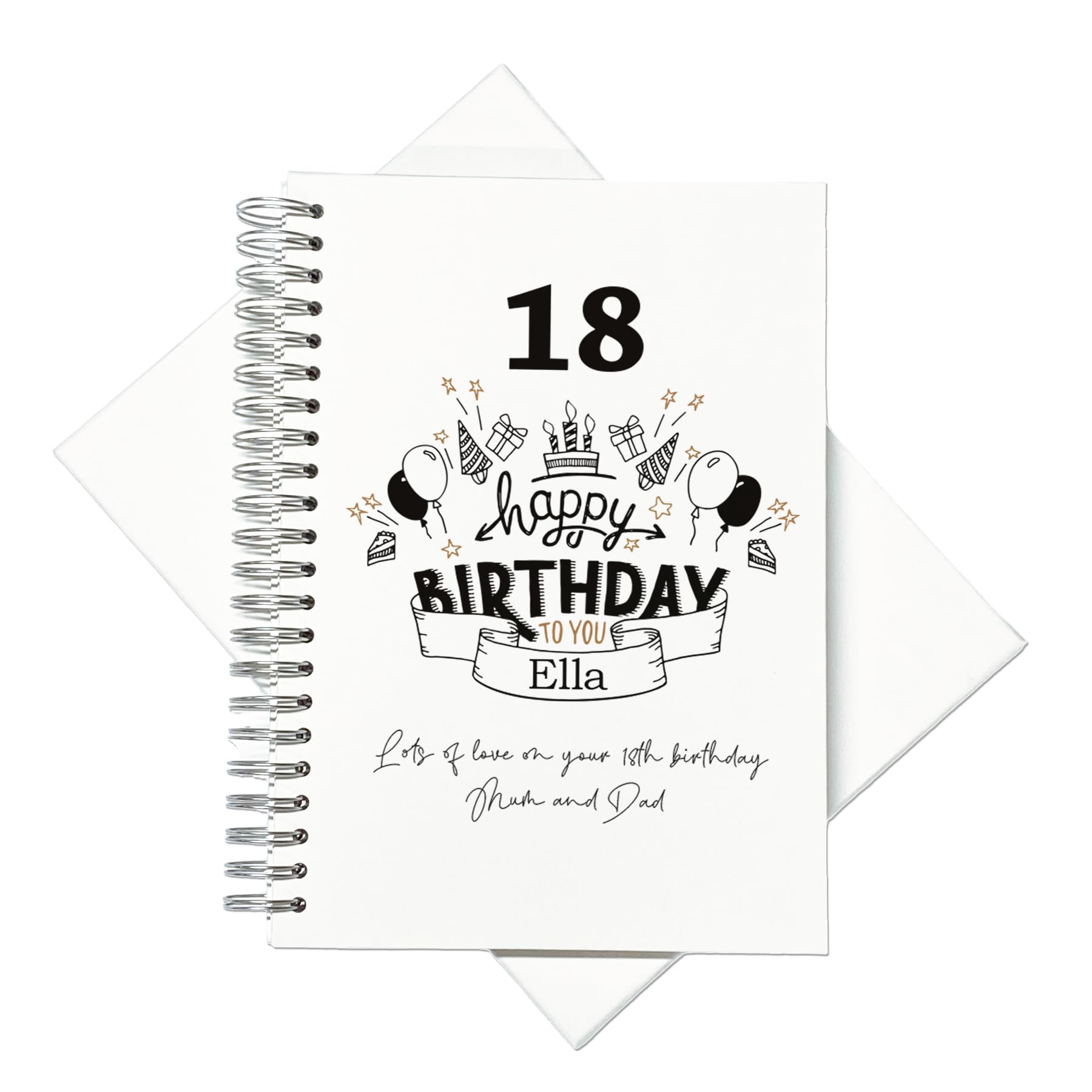Large A4 Any Age Birthday Photo Album Scrapbook Boxed Gift With Banner 18th 21st 30th 40th 50th 60th 70th (Personalised Book and Box)